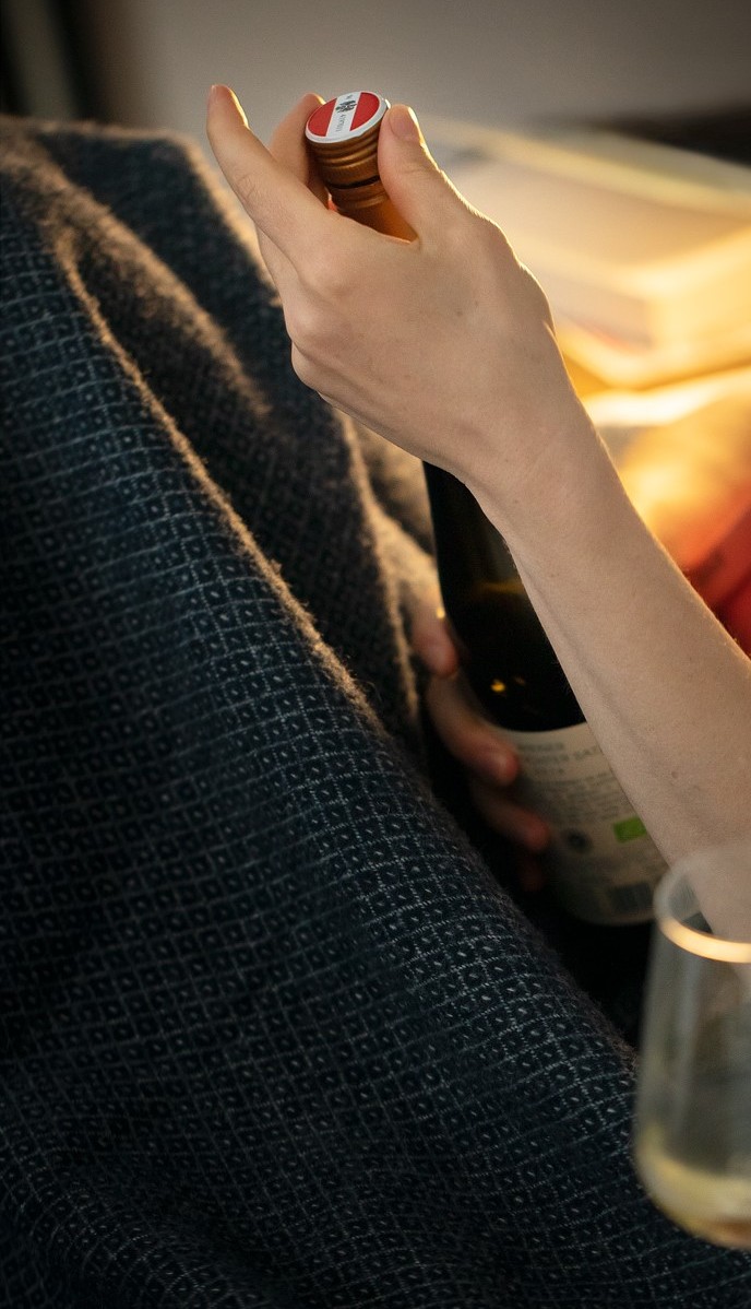 Wein im Bett
