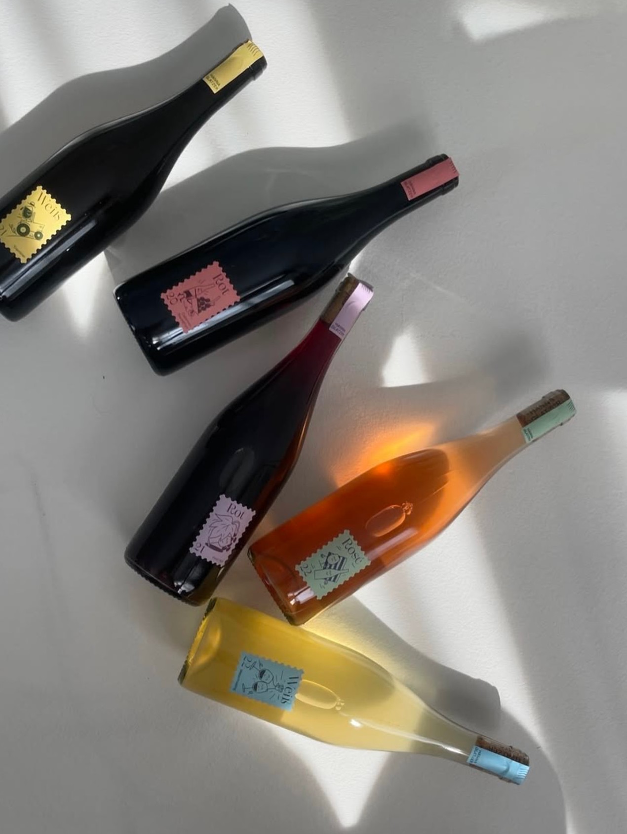 Ein Bild zeigt Weine der Winzerin Hanna Glatzer.