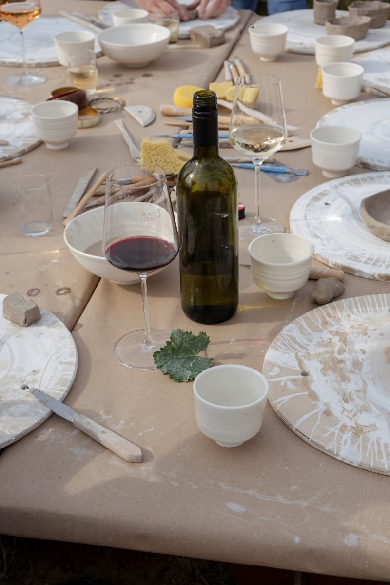 Töpfern mit Wein